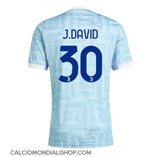 Maglie da calcio Juventus Jonathan David #30 Seconda Maglia 2025-26 Manica Corta